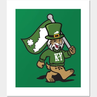 Kentucky St. Patrick's Day Cat Posters and Art